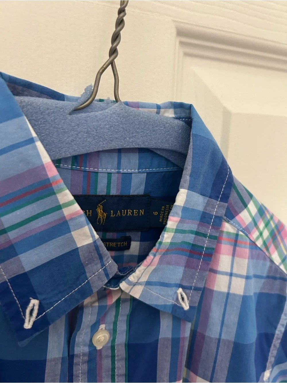 Ralph Lauren Blue Plaid Button-Down Shirt